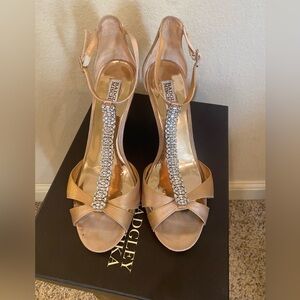 Bad glue mischka champagne wedges with embezzlement.